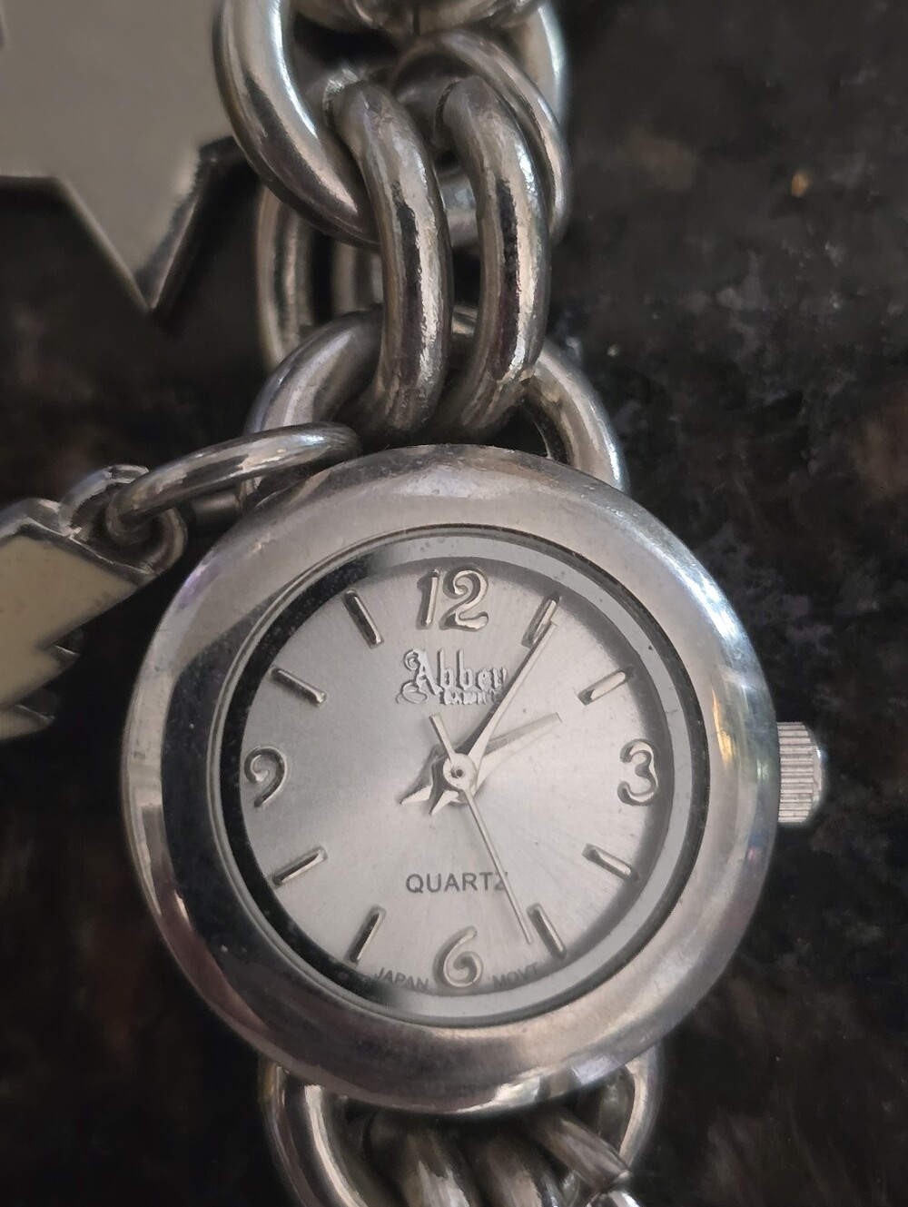 Abbey Dawn Silver-Tone Quartz Pocket Watch Charm